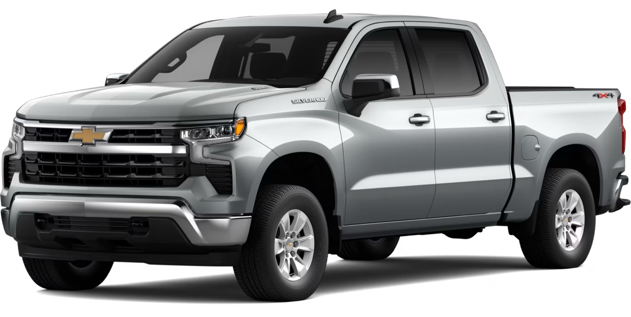 A 2026 Chevrolet Silverado 1500 LT trim level on a clean background