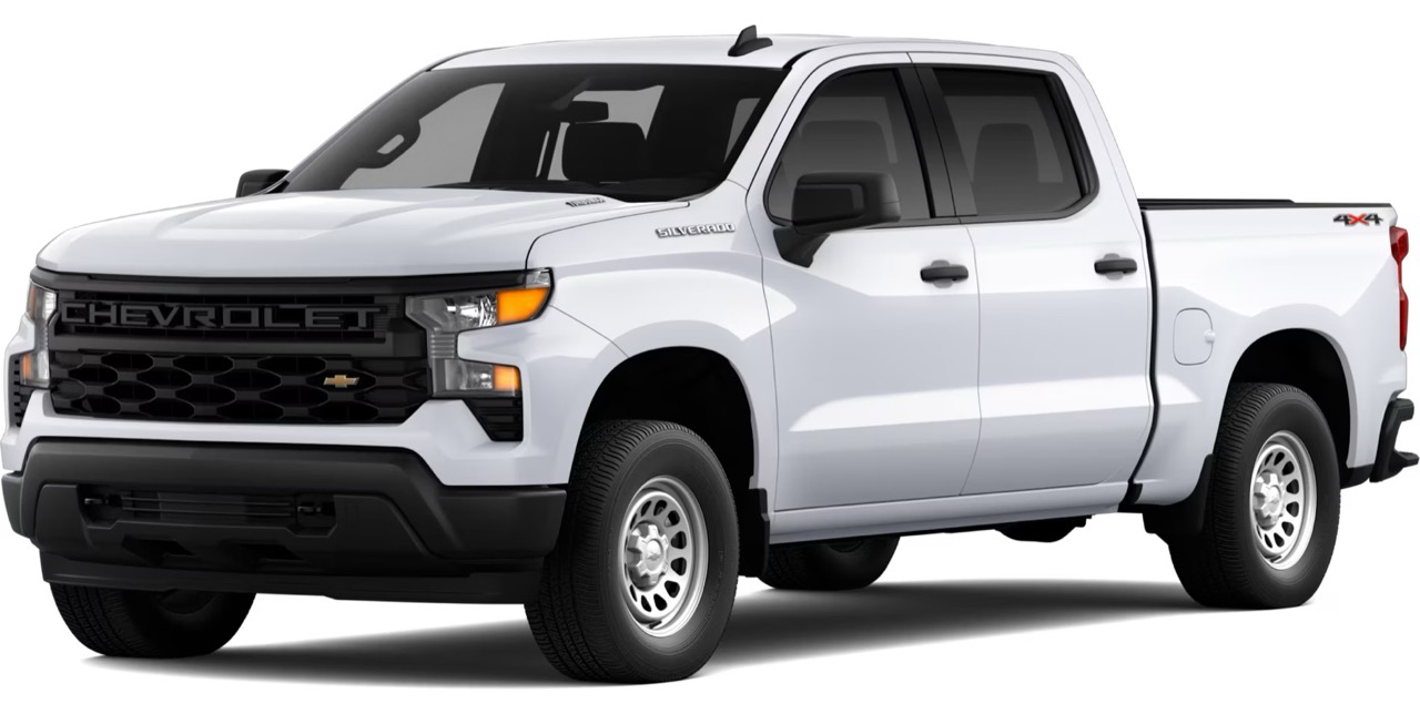 A 2026 Chevrolet Silverado 1500 WT trim level on a clean background