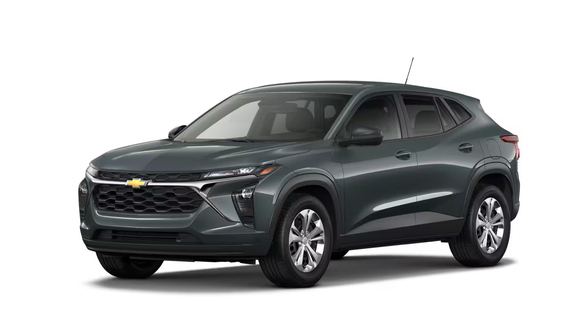 A gray 2026 Chevrolet Trax LS trim level on a pure white background