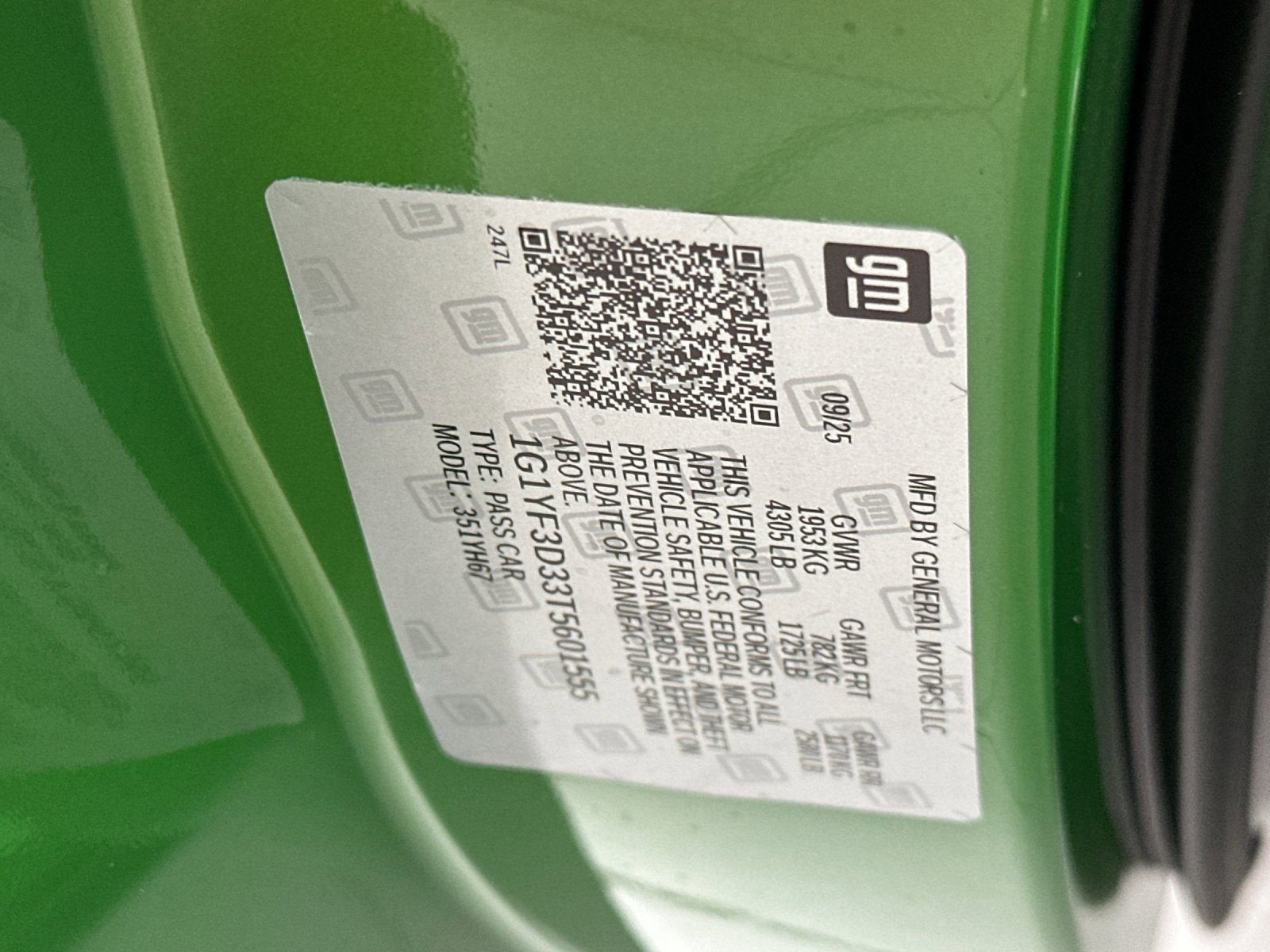 2026 Chevrolet Corvette Z06 3LZ