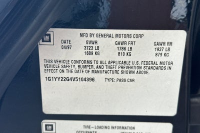 1997 Chevrolet Corvette 2dr Cpe