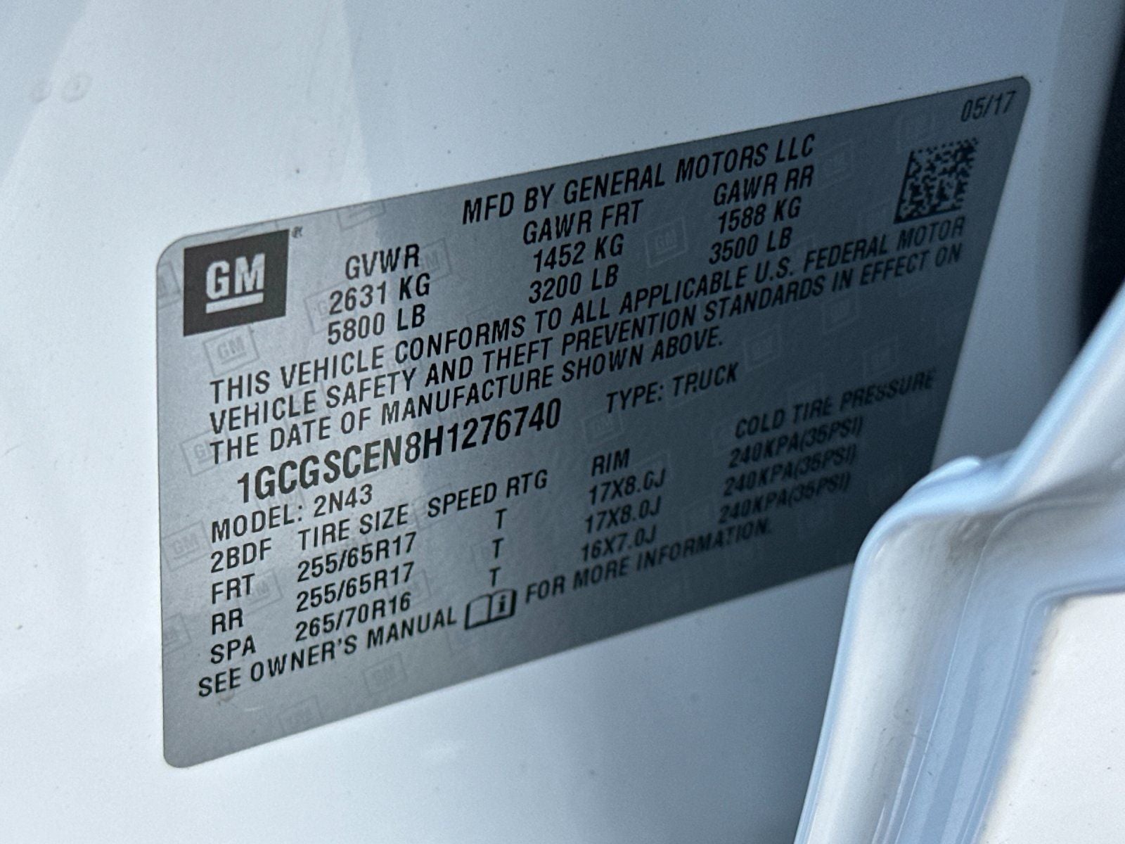 2017 Chevrolet Colorado LT