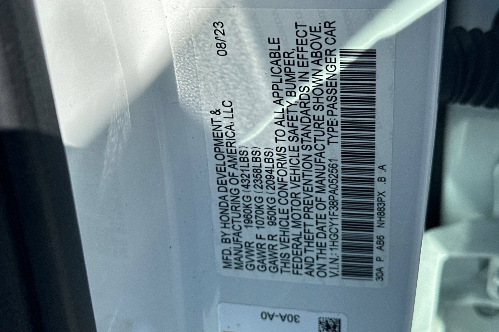 2023 Honda Accord Sedan EX