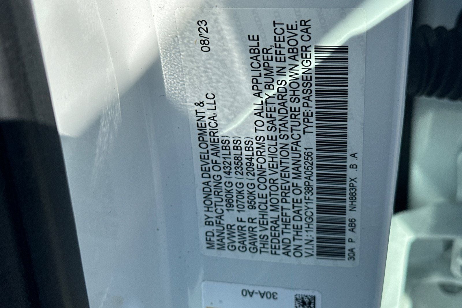 2023 Honda Accord Sedan EX