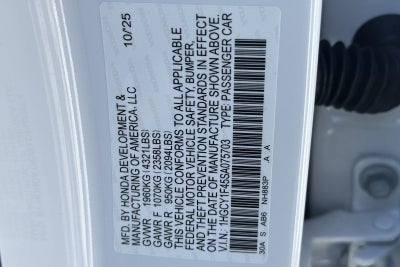 2025 Honda Accord Sedan SE