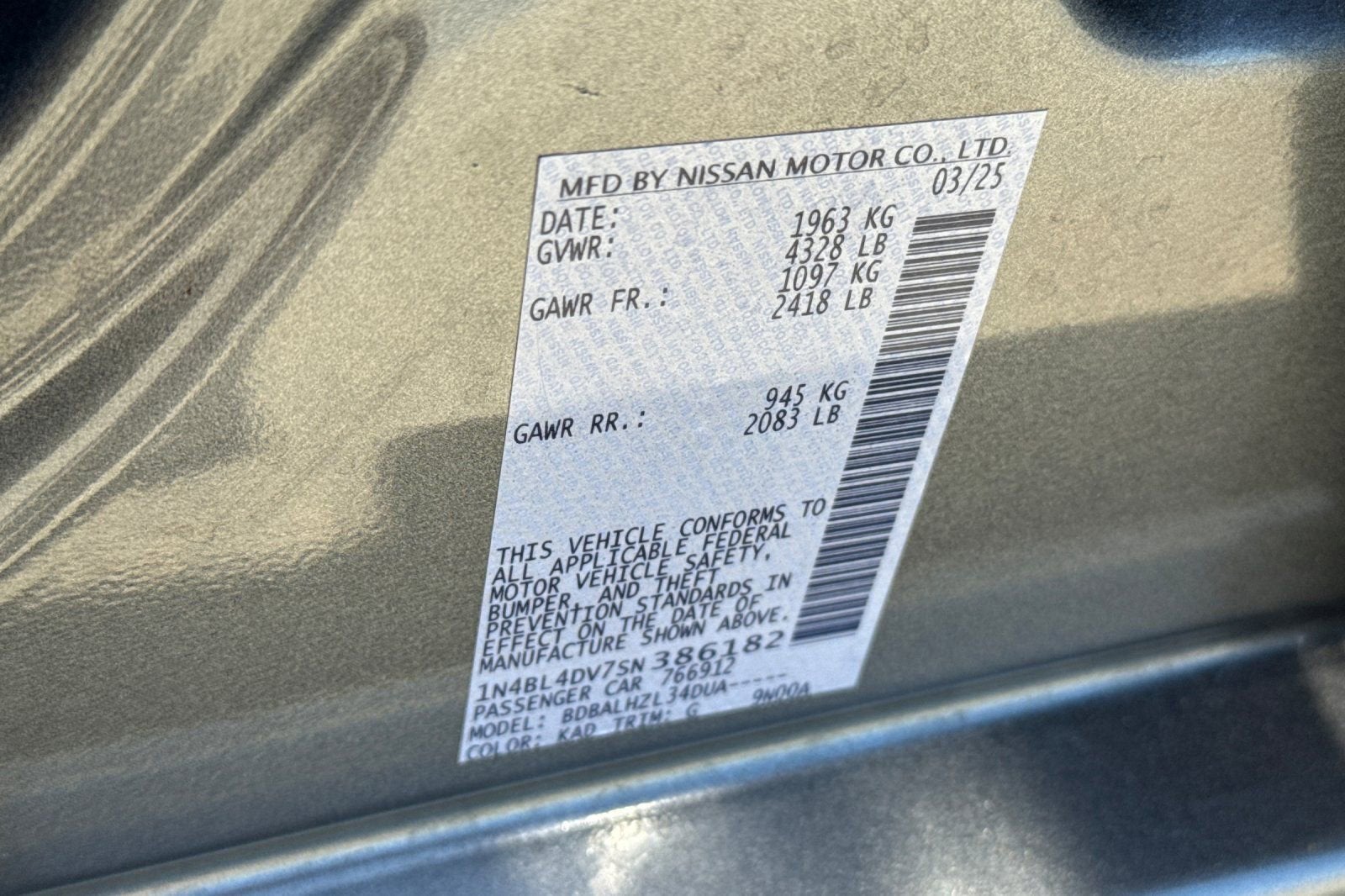 2025 Nissan Altima SV