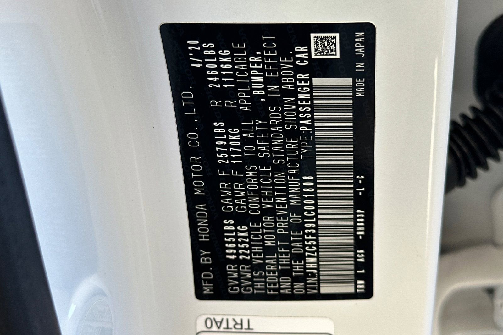 2020 Honda Clarity Plug-In Hybrid Touring